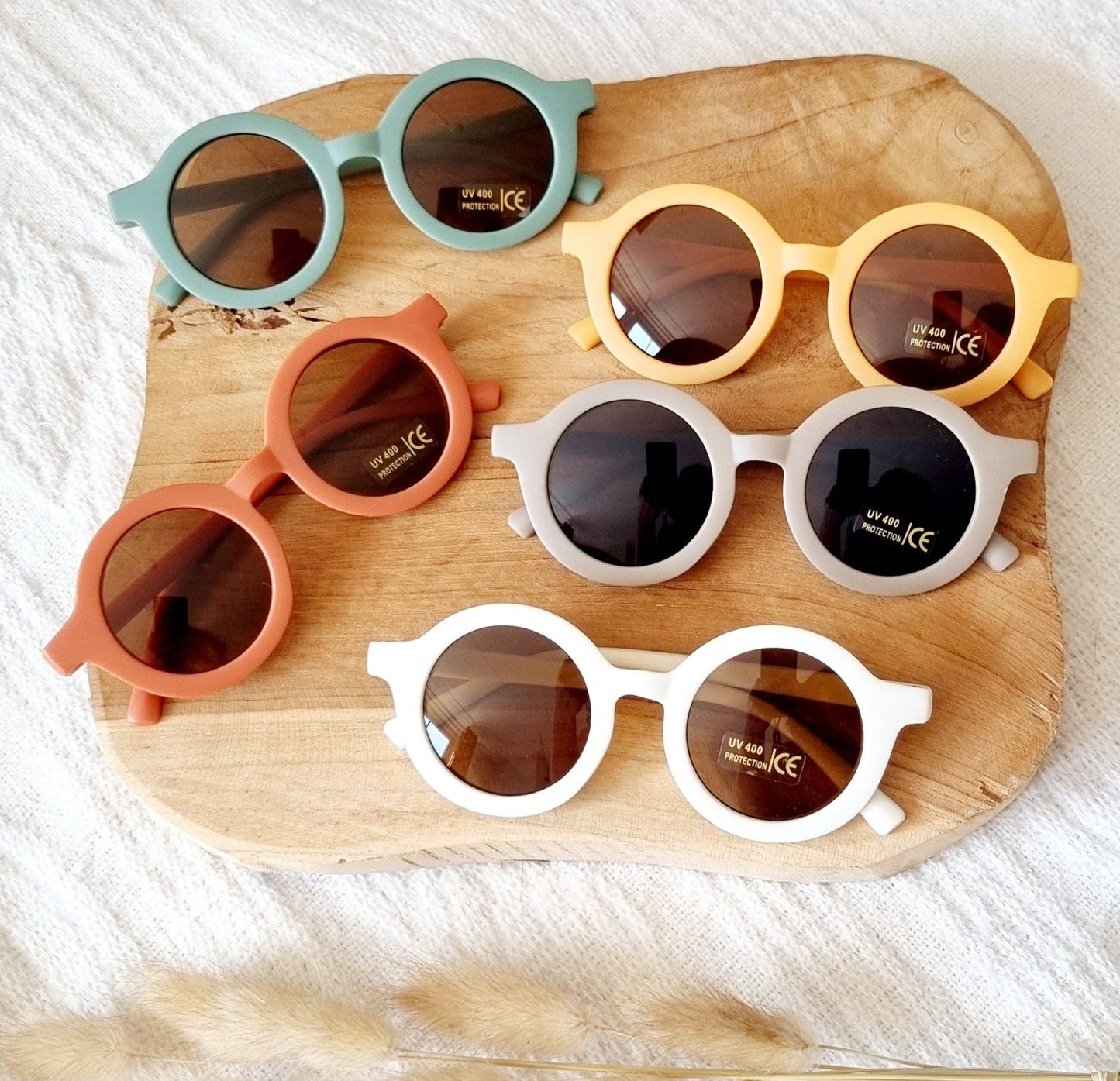 LUNETTES DE SOLEIL POUR ENFANTS RONDES JAUNE