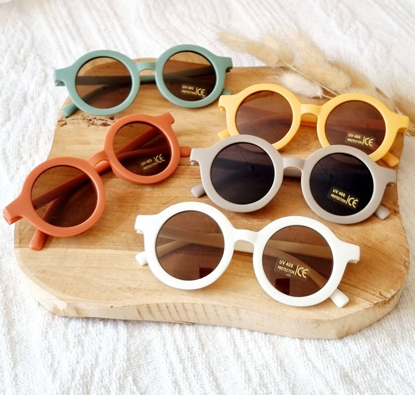 LUNETTES DE SOLEIL POUR ENFANTS RONDES JAUNE